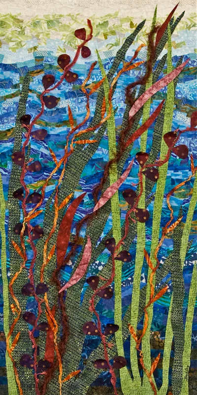 Textile collage by Julia R. Berkley