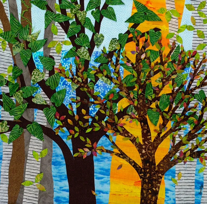 Textile collage by Julia R. Berkley