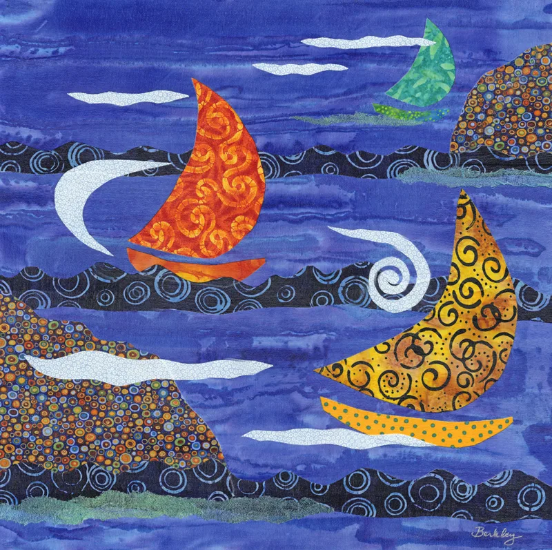 Textile collage by Julia R. Berkley