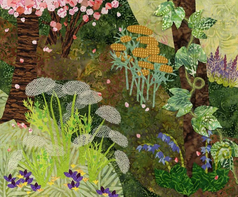 Textile collage by Julia R. Berkley