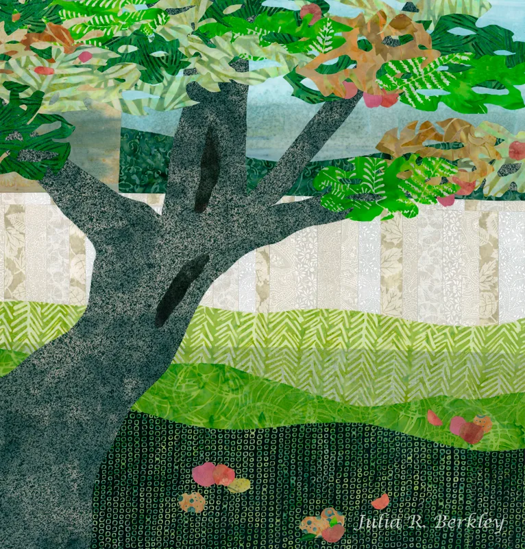 Textile collage by Julia R. Berkley