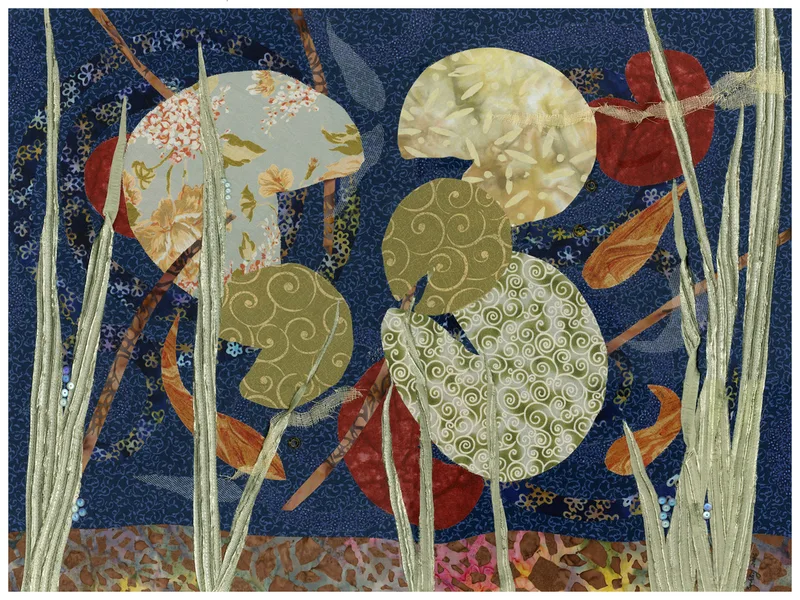 Textile collage by Julia R. Berkley
