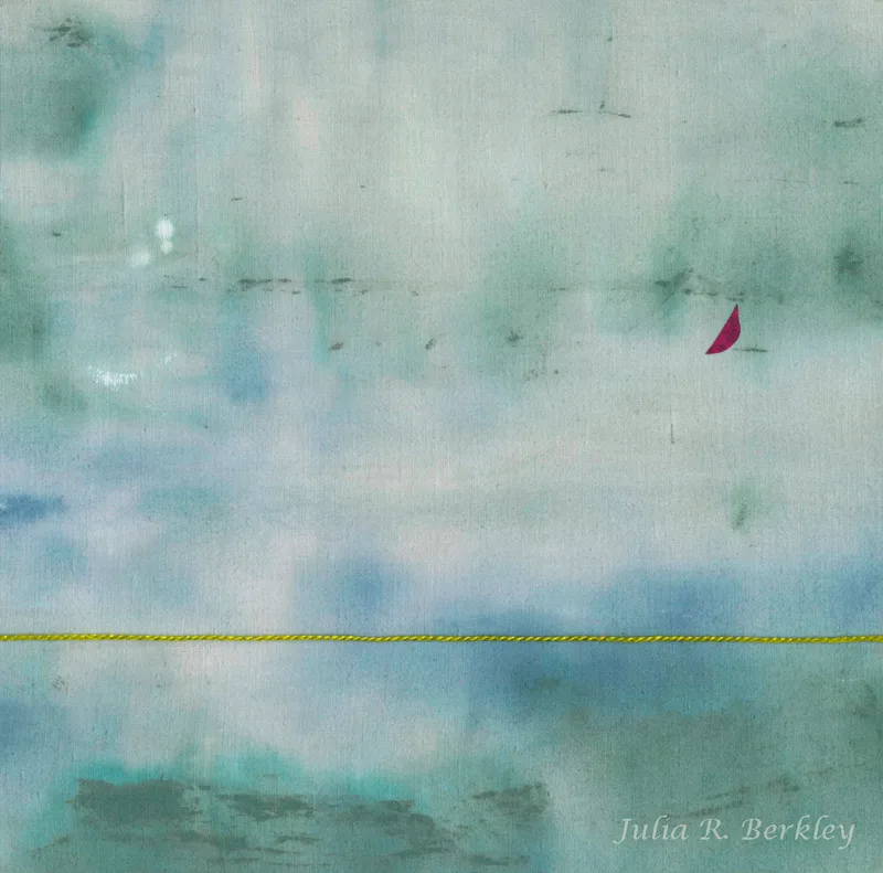 Mixed-media textile collage by Julia R. Berkley