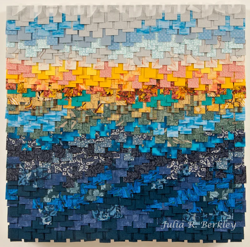 Textile collage by Julia R. Berkley