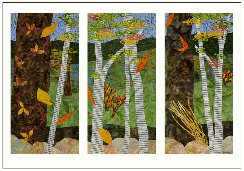 Textile collage by Julia R. Berkley