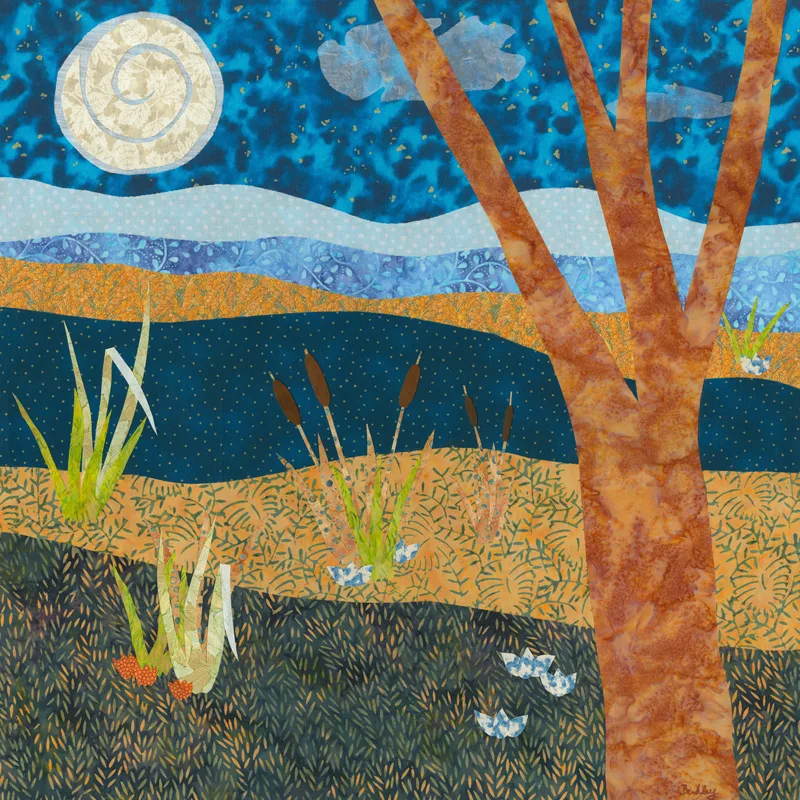 Textile collage by Julia R. Berkley