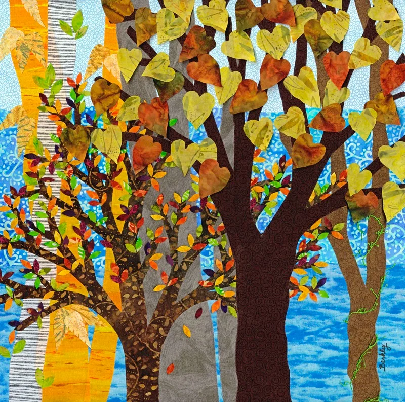 Textile collage by Julia R. Berkley