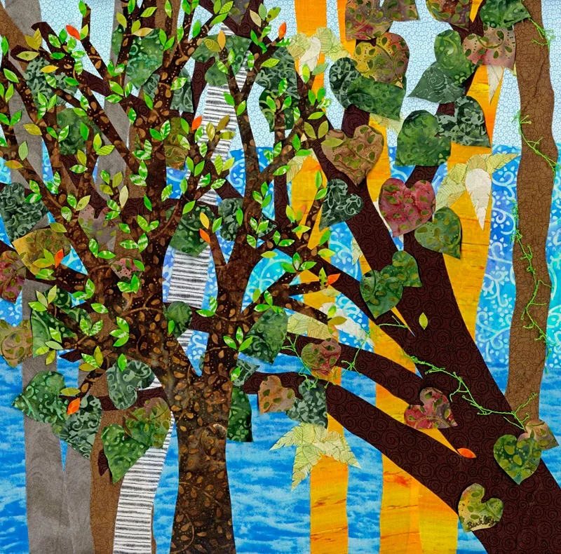 Textile collage by Julia R. Berkley