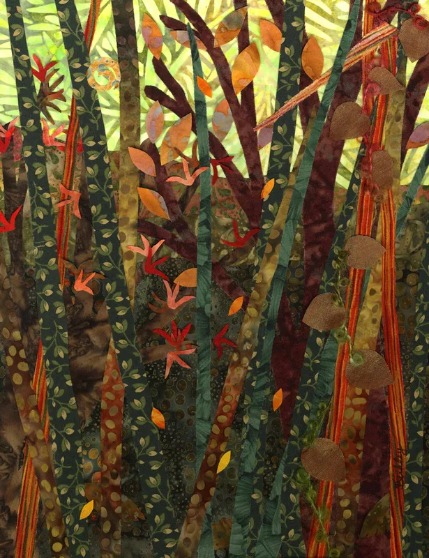 Textile collage by Julia R. Berkley