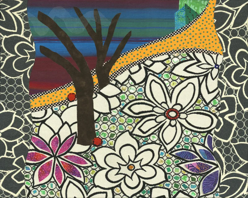 Textile collage by Julia R. Berkley