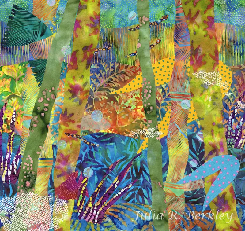 Textile collage by Julia R. Berkley
