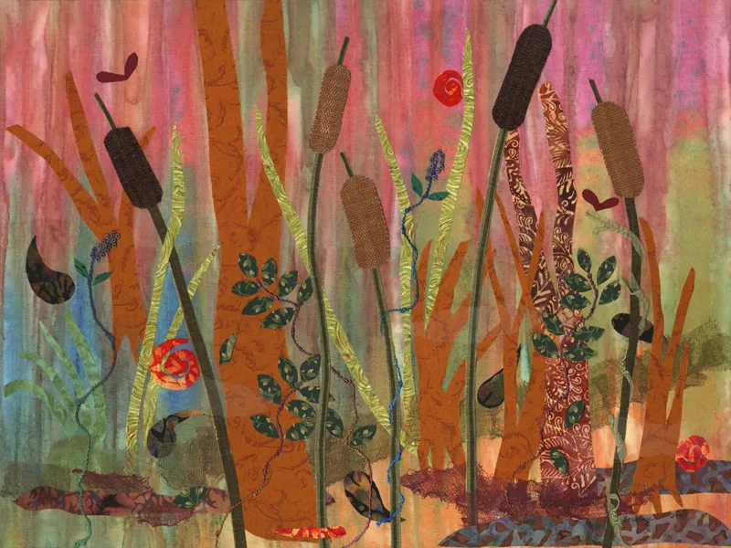 Textile collage by Julia R. Berkley