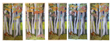 Berkley, nature collages, process