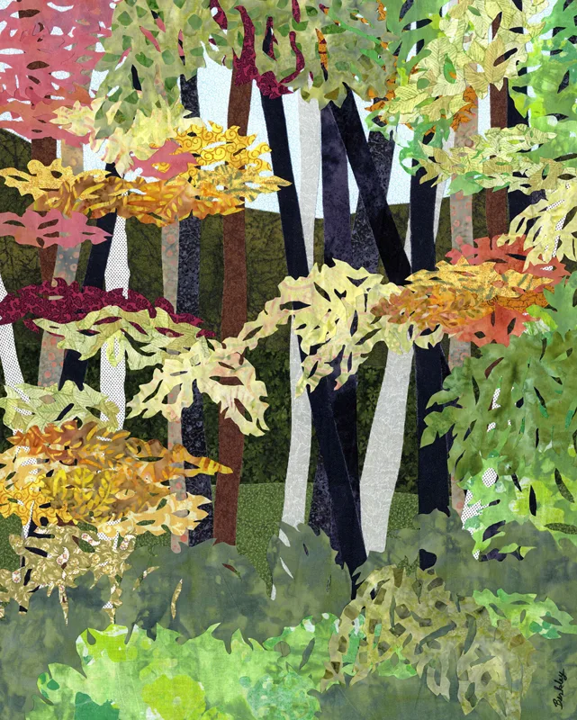 Textile collage by Julia R. Berkley