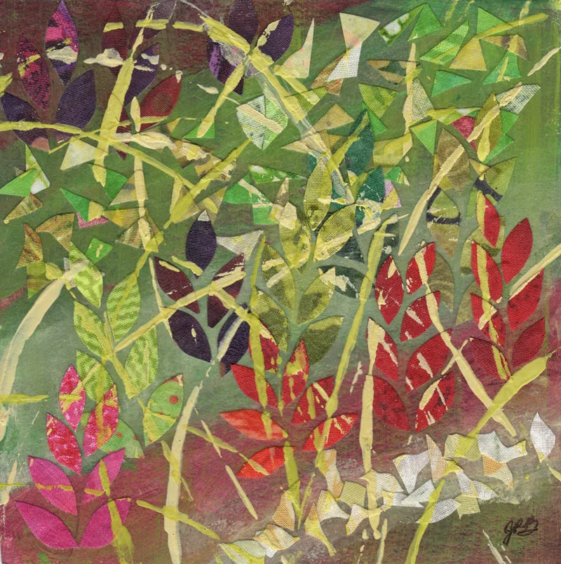 Arboretum 3 Botanical Mixed-Media Collage