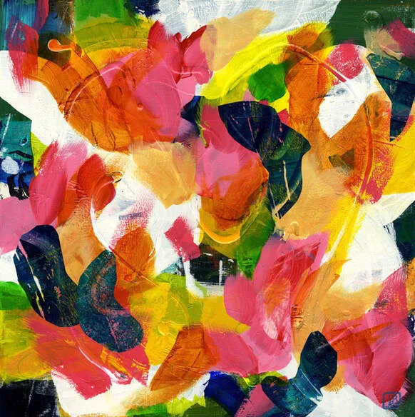Berkley Coming Home Garden Dreams 1 Abstract Mixed-Media Painting
