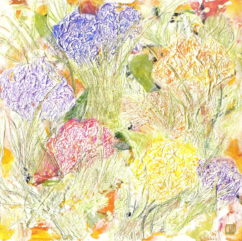 An mid-summer garden in full bloom. Very textural.