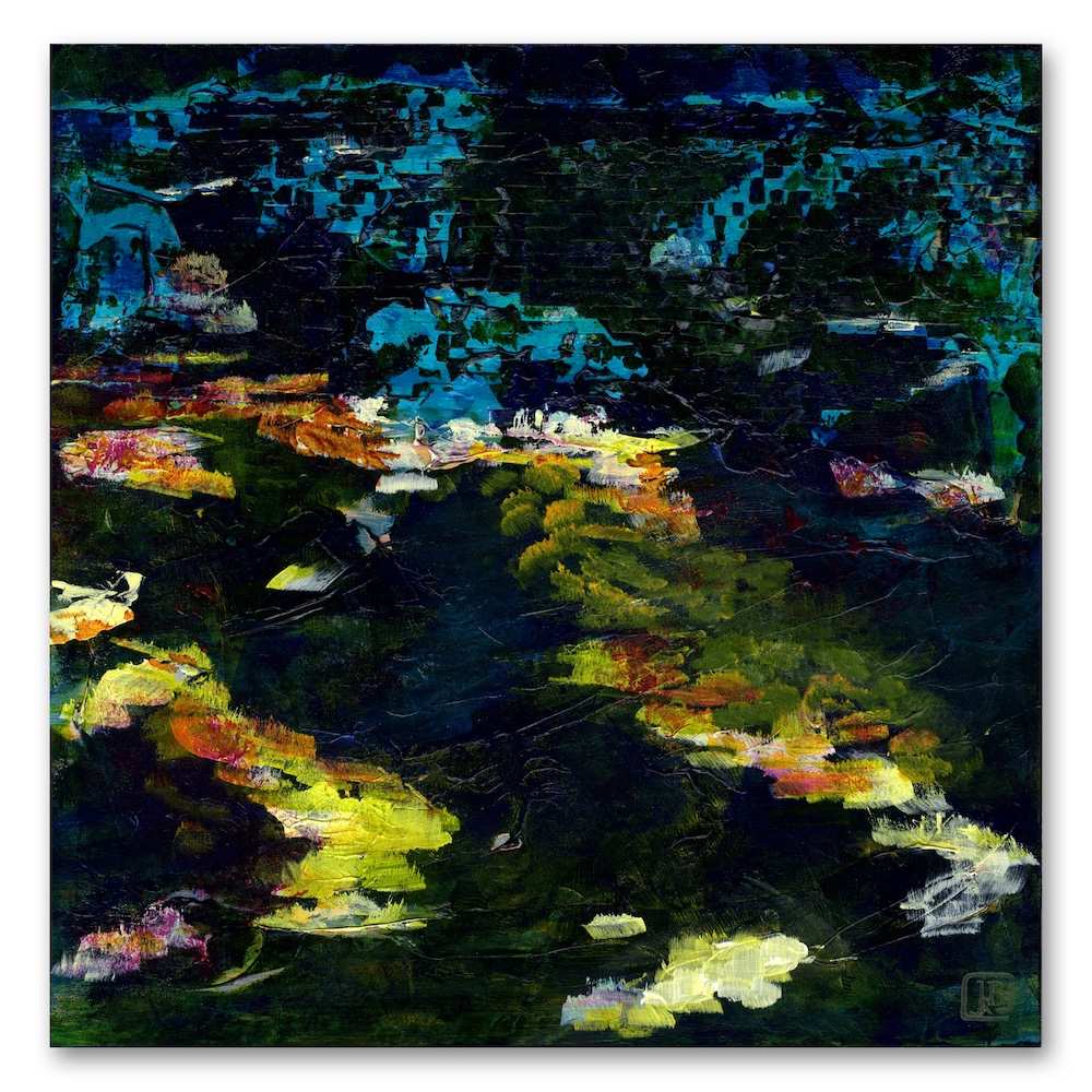 Berkley Reflection 3 Mixed-media Abstract Painting
