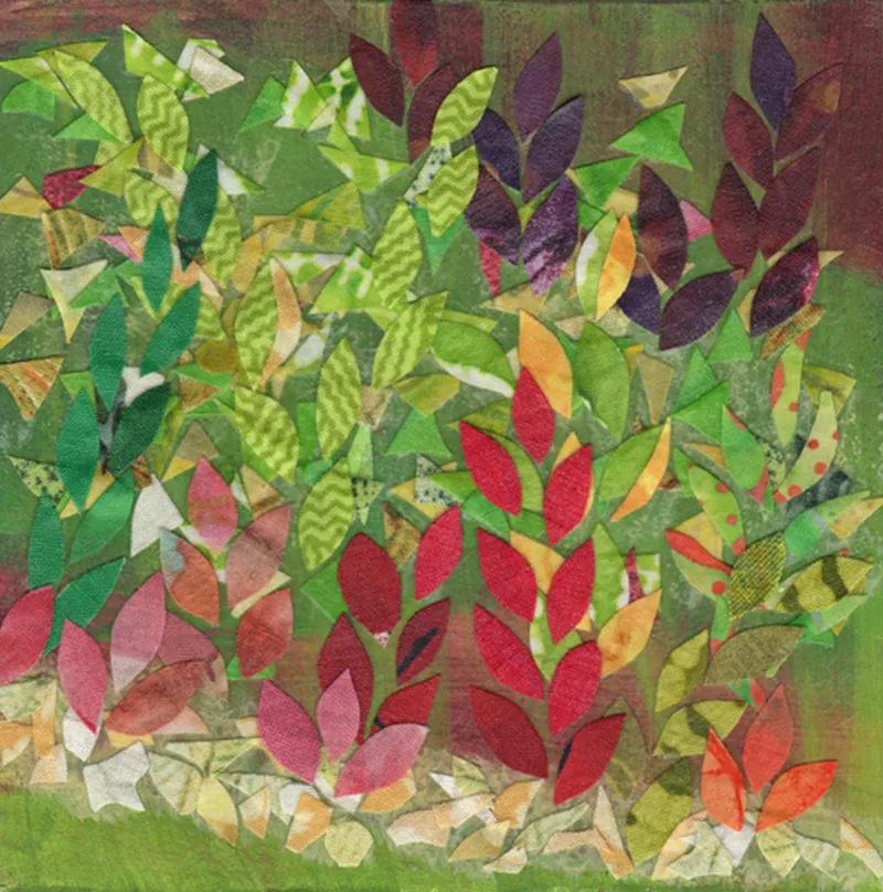 Arboretum 2 Botanical Mixed-Media Collage