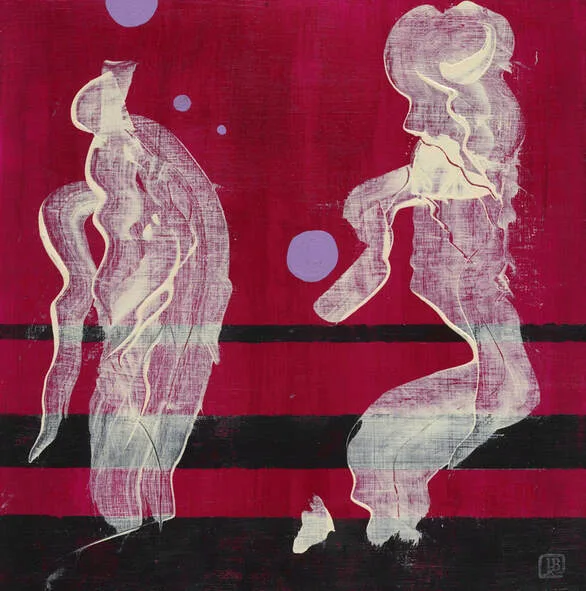 Berkley Dialog 10 Red Abstract Painting