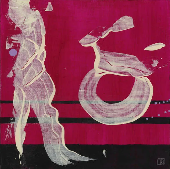 Berkley Dialog 11 Red Abstract Painting