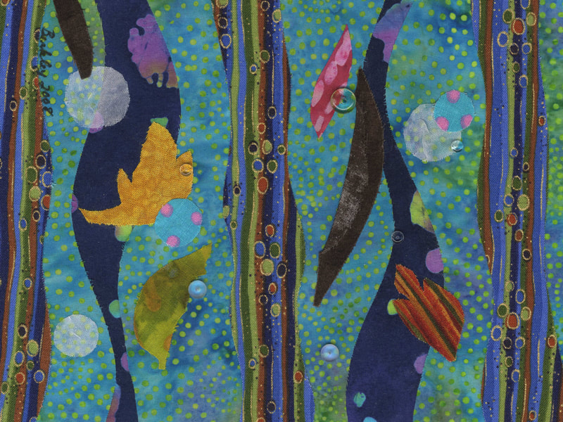 Wet Pain Rain Textile Collage